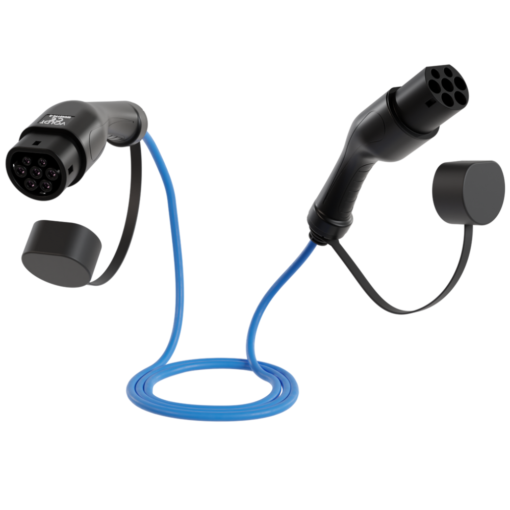 Reiselader type 2 til CEE, schuko & type 2 opp til 22 kW komplett sett (inkl. veske) Ladekabel