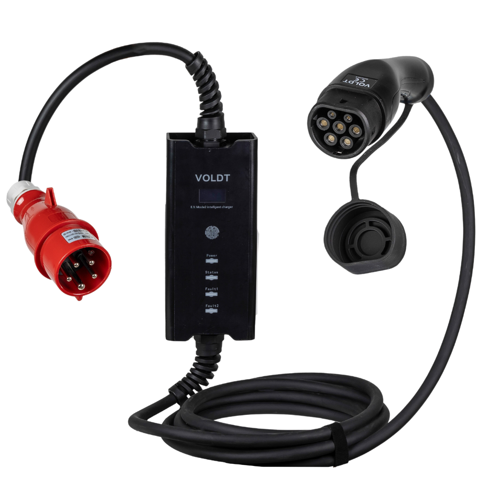 Type 2 til CEE | 3 Fas | justerbar 8A - 16A | 11kW Ladekabel
