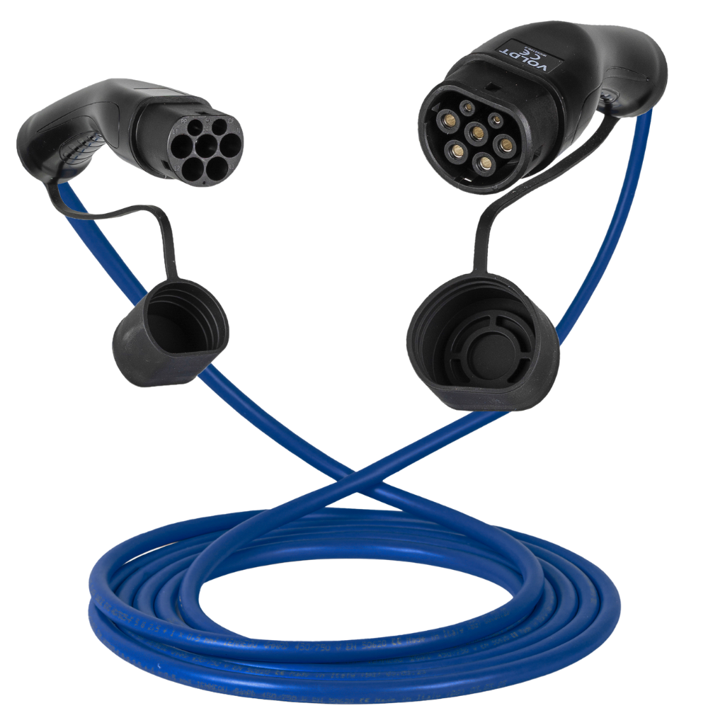 Type 2 til Type 2 | 3 Fas | 16A | 11kW Ladekabel