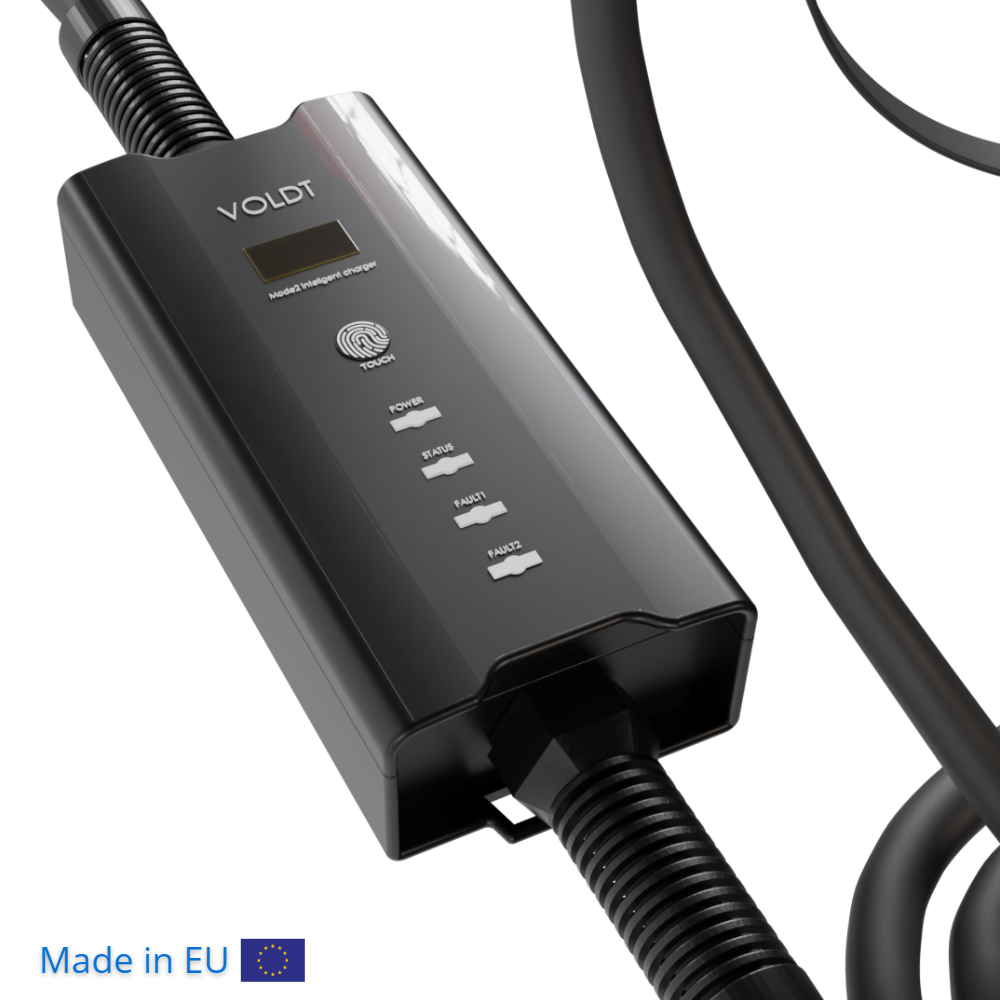 Type 2 til CEE vinklet | 3 Fas | justerbar 8A - 16A | 11kW Ladekabel